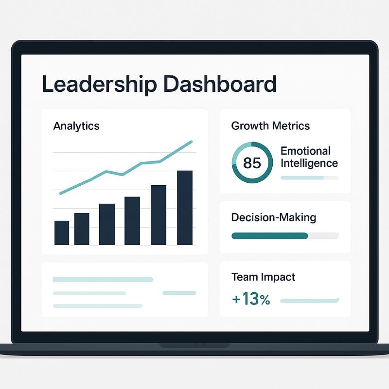 Data-driven leadership assessment tool displaying emotional intelligence and decision-making metrics.