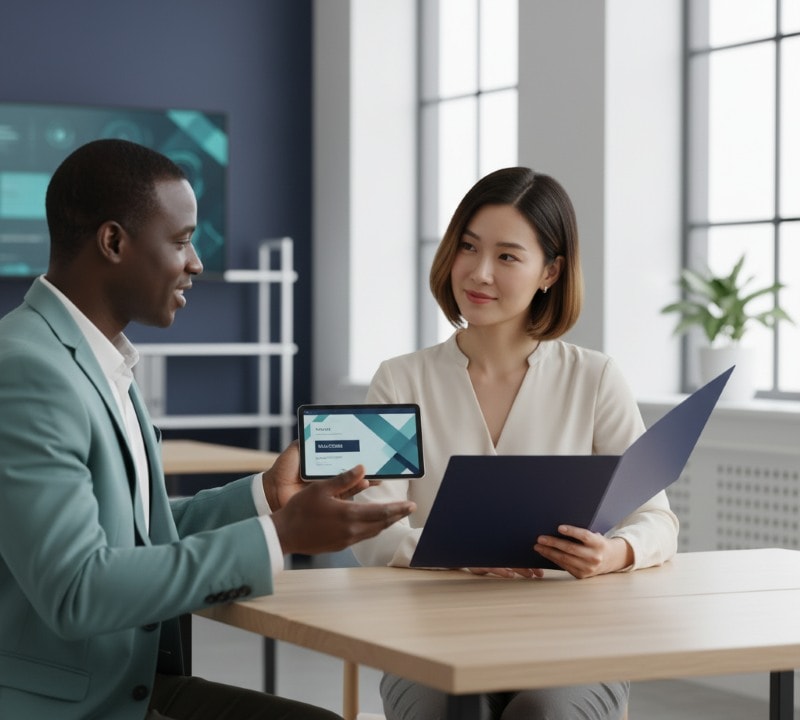 New hire participating in an onboarding session to integrate into company culture.